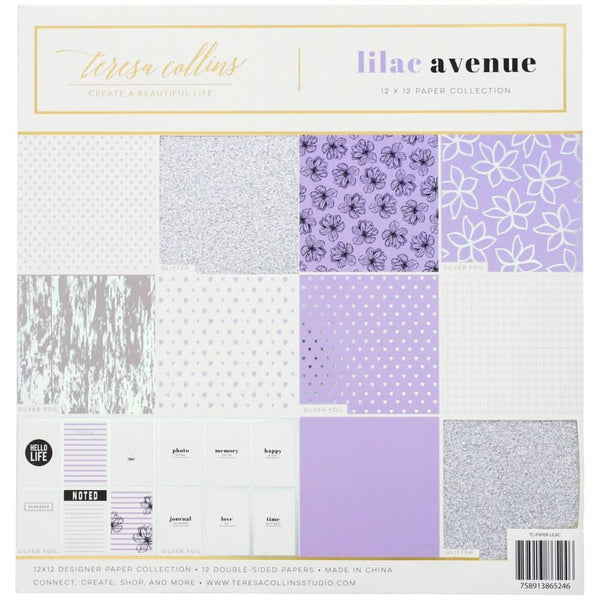 Teresa Collins Paper Collection 12in x 12in - Lilac Avenue*