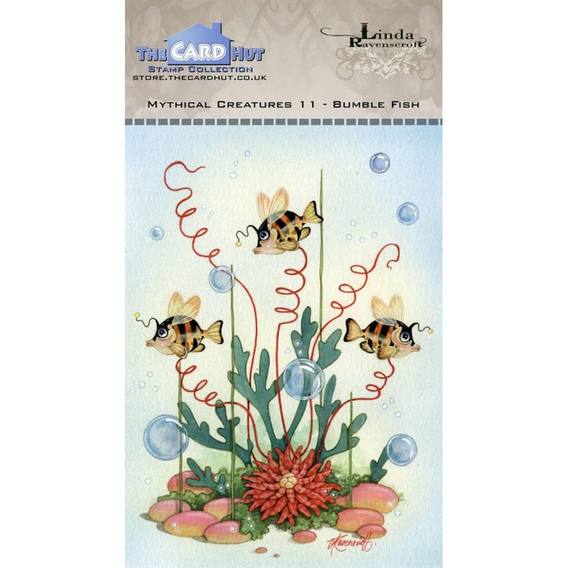 The Card Hut Clear Stamps 6"X4" By Linda Ravenscroft Mythical Creatures - Bumble Fish*