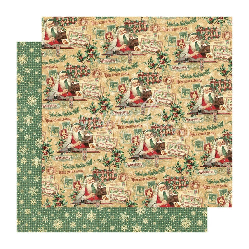 Graphic 45 Letters to Santa Double-Sided Cardstock 12"x 12" - Naughty Or Nice*