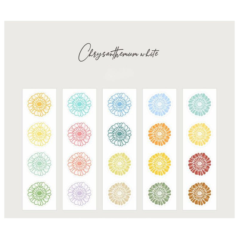 Poppy Crafts Dream Among Flowers Sticker Collection - Chrysanthemum White*