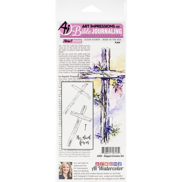 Art Impressions Bible Journaling Clear Stamps Rugged Crosses*
