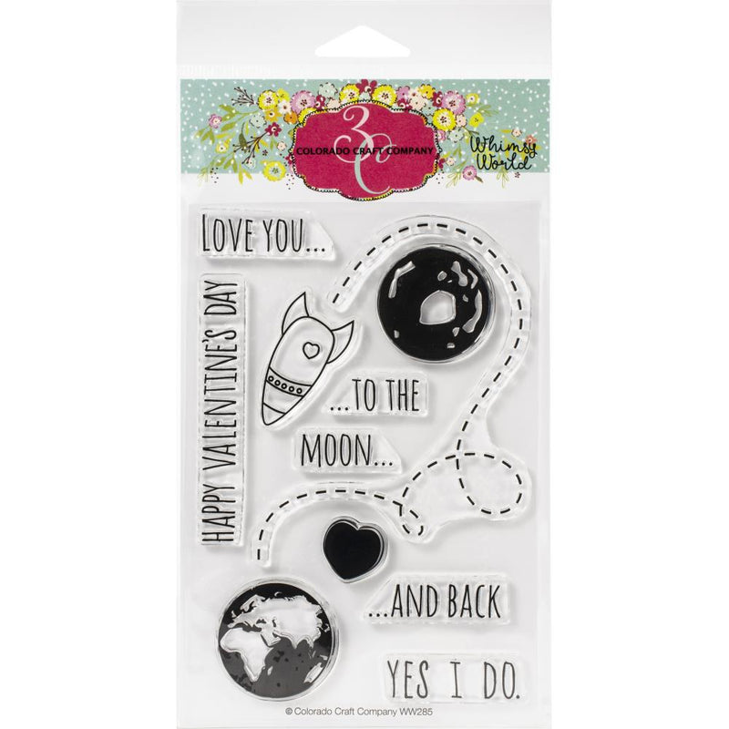 Colorado Craft Company Clear Stamps 4"x 6"- To The Moon - Whimsy World