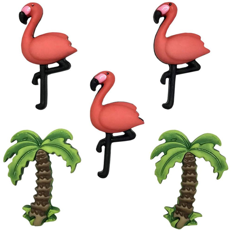 Buttons Galore Button Theme Pack - Pink Flamingo*