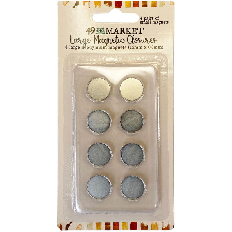 49 And Market Foundations Magnetic Closures 8 pack - Large, 15mm X 0.8mm