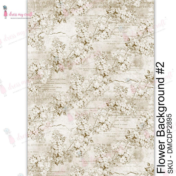 Dress My Craft Transfer Me Sheet A4 - Flower Background #2*