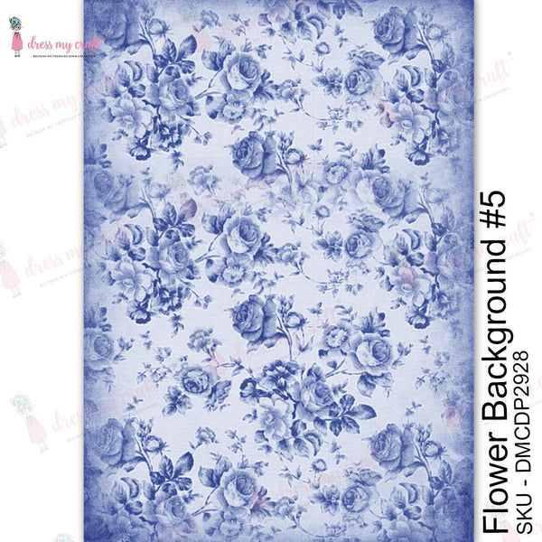 Dress My Craft Transfer Me Sheet A4 - Flower Background #5*