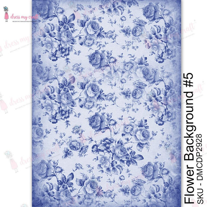 Dress My Craft Transfer Me Sheet A4 - Flower Background