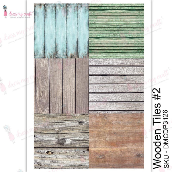 Dress My Craft Transfer Me Sheet A4 - Wooden Tiles #2*