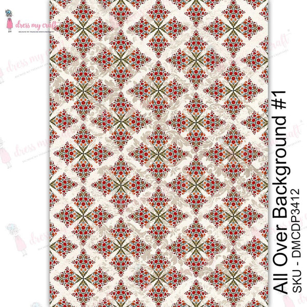 Dress My Craft Transfer Me Sheet A4 - All Over Background #1*