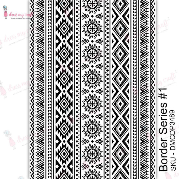 Dress My Craft Transfer Me Sheet A4 - Border Series #1*