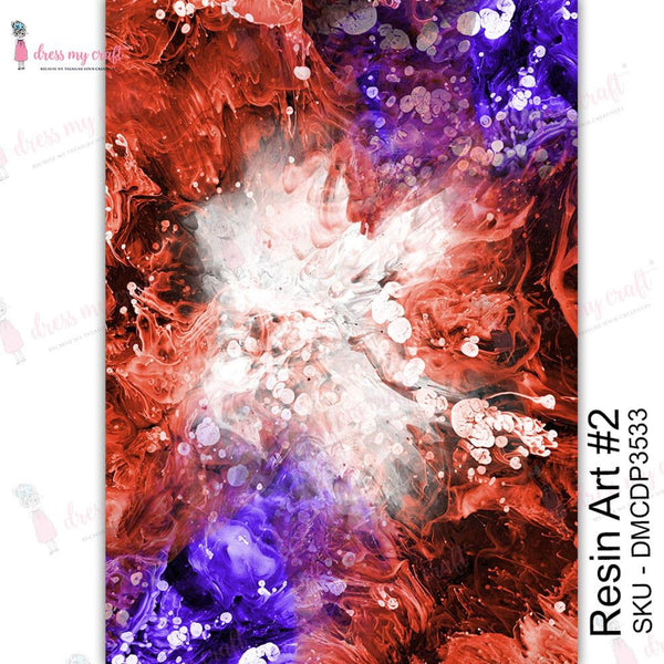 Dress My Craft Transfer Me Sheet A4 - Resin Art #2*