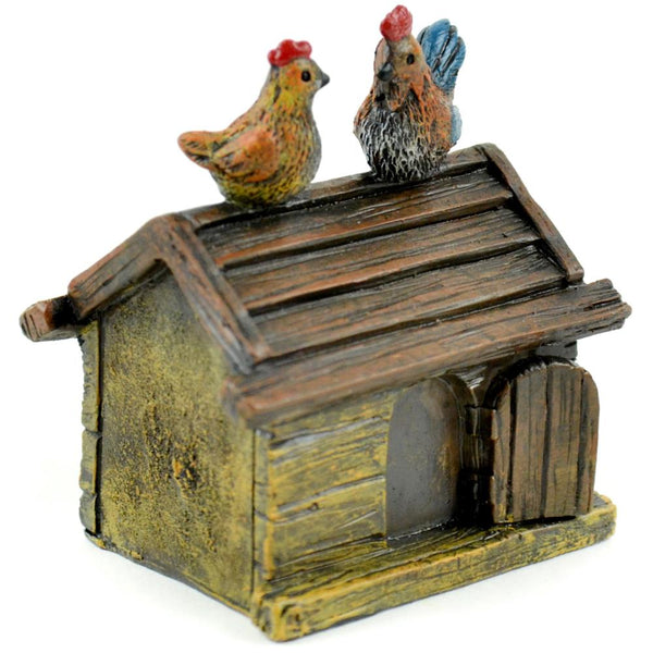Midwest Design Touch Of Nature Miniature 2" Brown Chicken Coop*