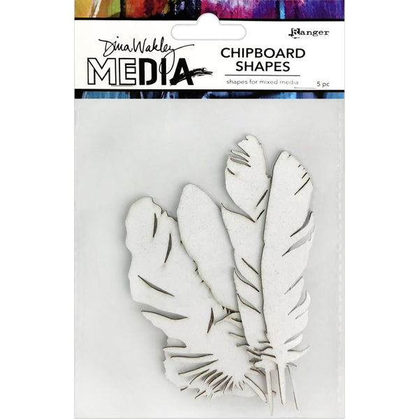 Dina Wakley Media Chipboard Shapes - Feathers