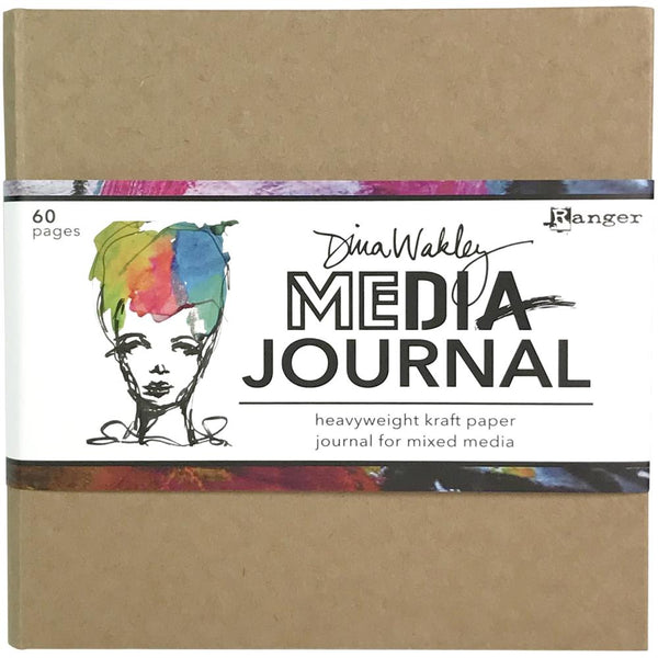 Dina Wakley Media Kraft Journal 6in X6in  Includes Heavyweight Watercolour Paper