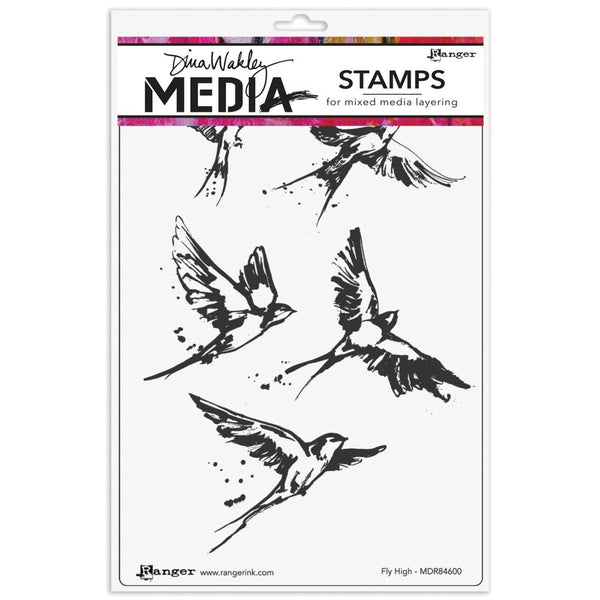 Dina Wakley Media Cling Stamps 6"X9" - Fly High*