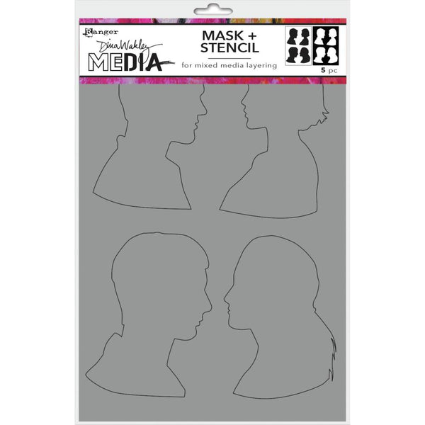 Dina Wakley Media Stencils + Masks 6"X9" - Profiles
