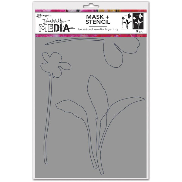 Dina Wakley Media Stencils + Masks 6"x 9" - Sprouts*