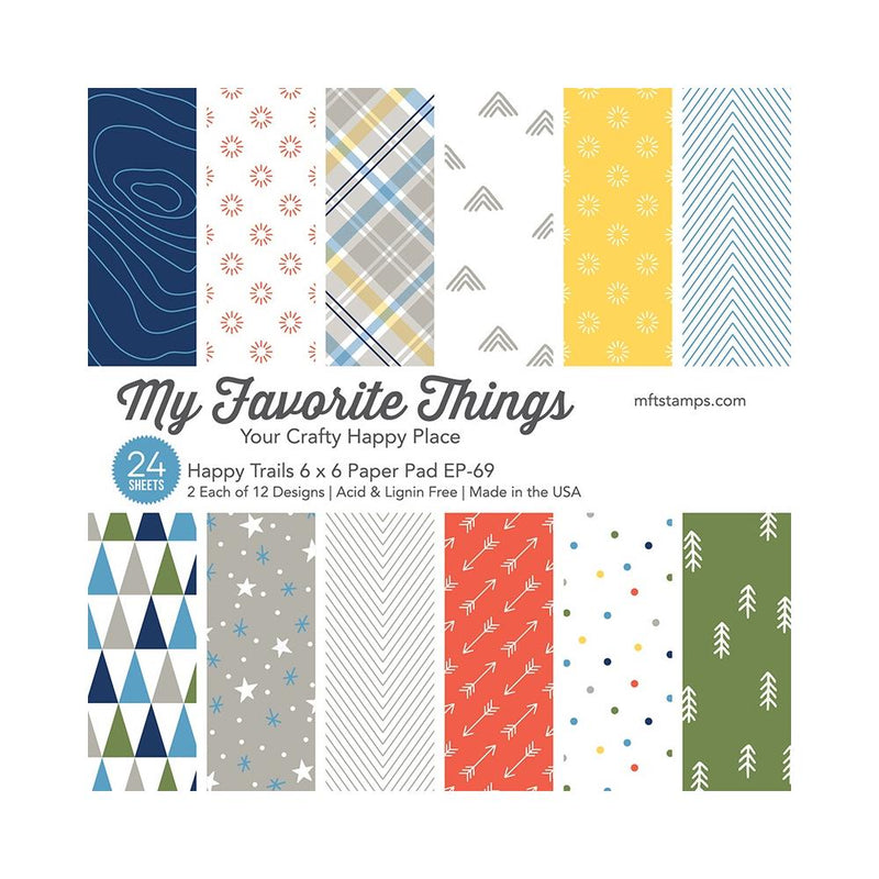 My Favorite Things Single-Sided Paper Pad 6in x 6in 24 pack - Happy Trails
