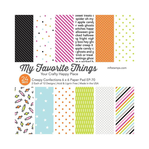 My Favorite Things Single-Sided Paper Pad 6in x 6in 24 pack - Creepy Confections*