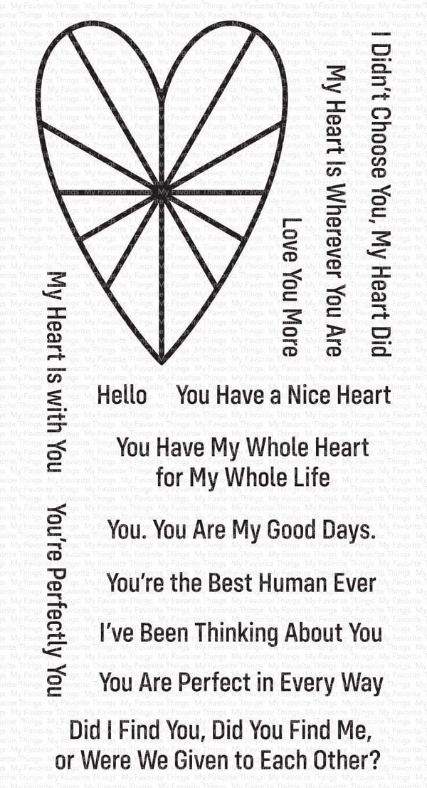 My Favorite Things Clear Stamps 4"X8" - Heart Burst Hellos*