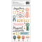 American Crafts - Maggie Holmes Market Square Thickers Stickers 78/Pkg - Together Phrase/Puffy*