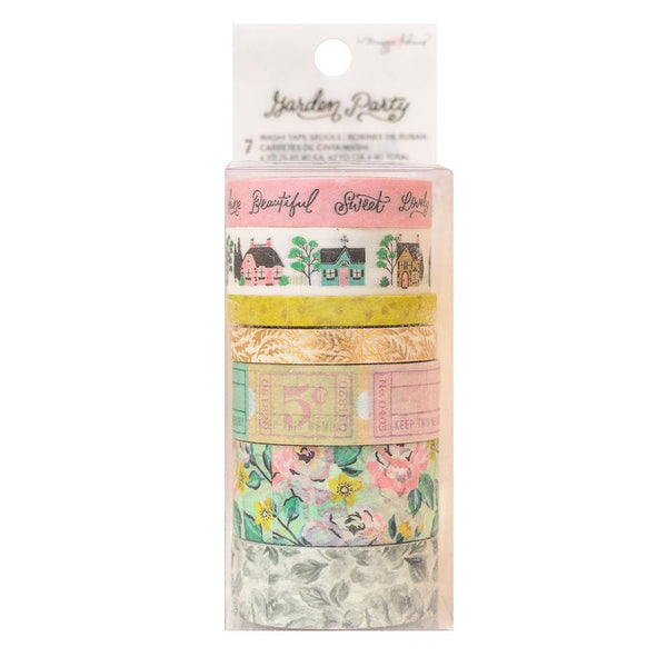 Maggie Holmes Garden Party Washi Tape 7 Pack - W/Gold Foil Accents