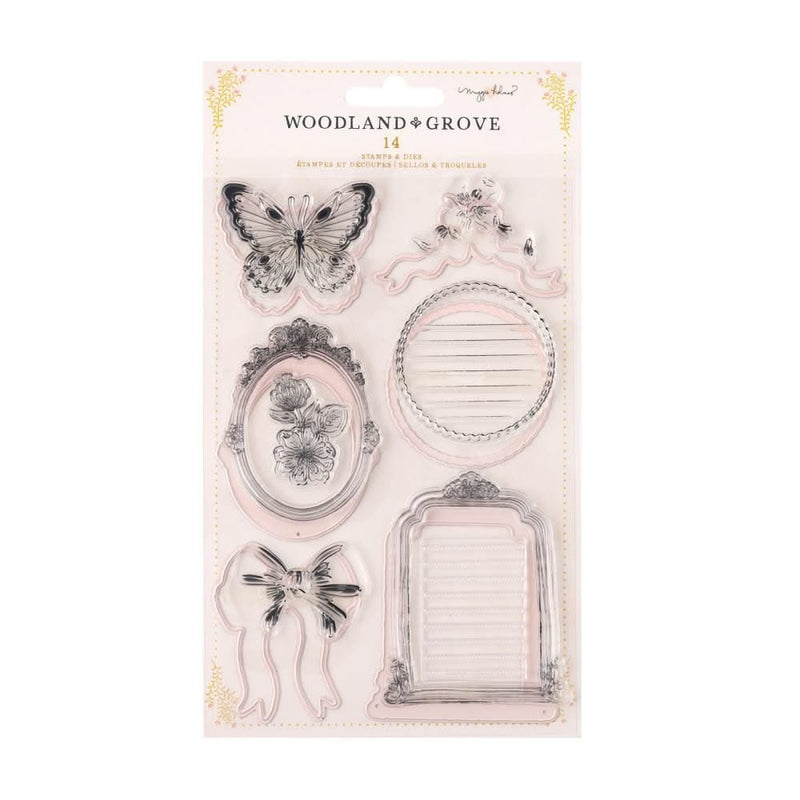 Maggie Holmes Woodland Grove Stamp & Die Set 14 pack