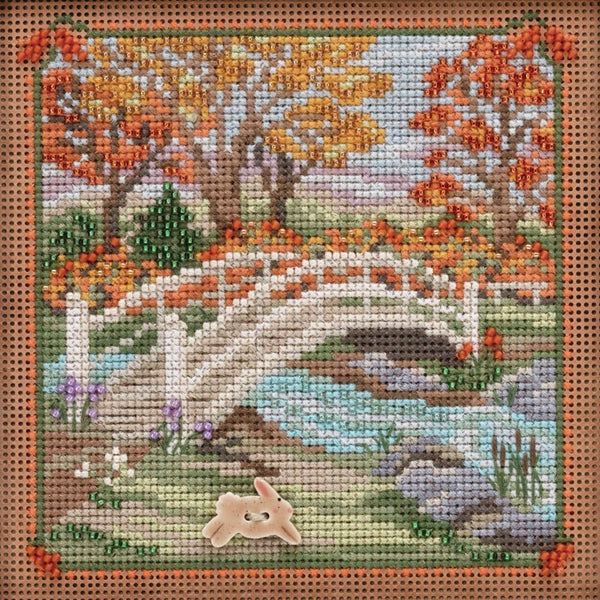 Mill Hill Buttons & Beads Counted Cross Stitch Kit 5in x 5in - Foot Bridge (14 Count)