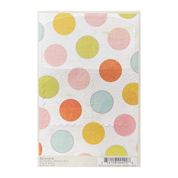 Authentique Two-Sided 4''x6'' Excerpts - Miracle Girl*