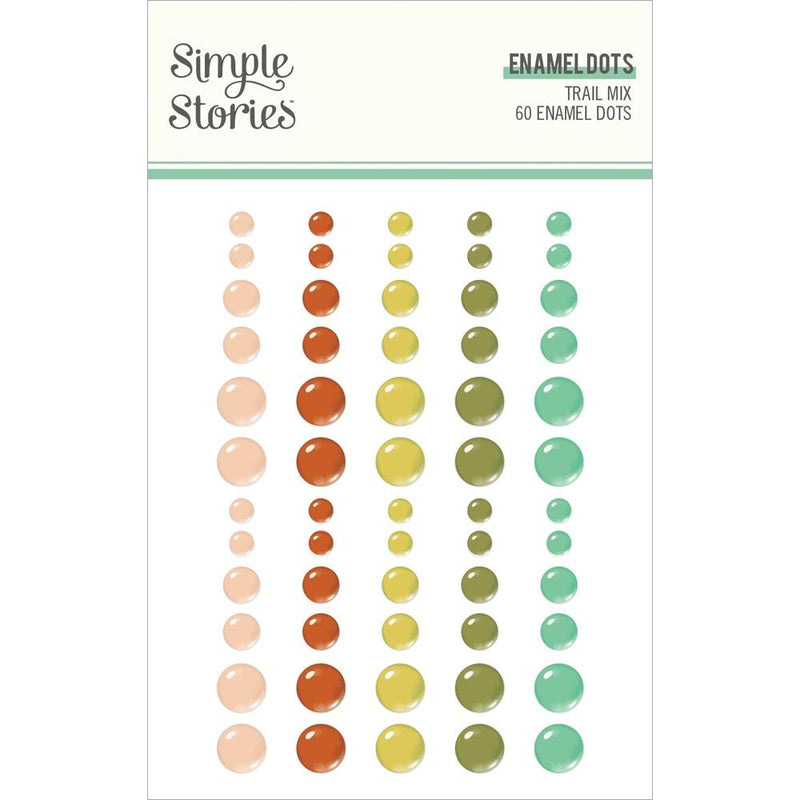 Simple Stories Trail Mix Enamel Dots Embellishments