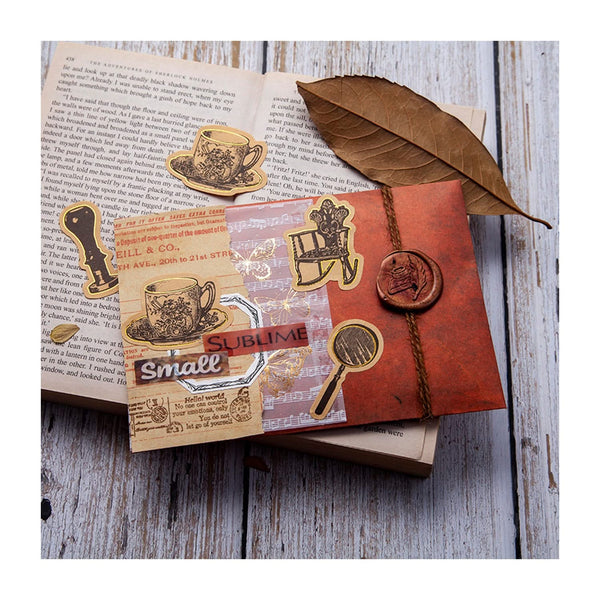 Poppy Crafts Fate Symphony Gold Foil Sticker collection - Vintage Measuring*