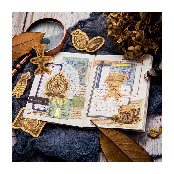 Poppy Crafts Fate Symphony Gold Foil Sticker collection - Vintage Measuring*