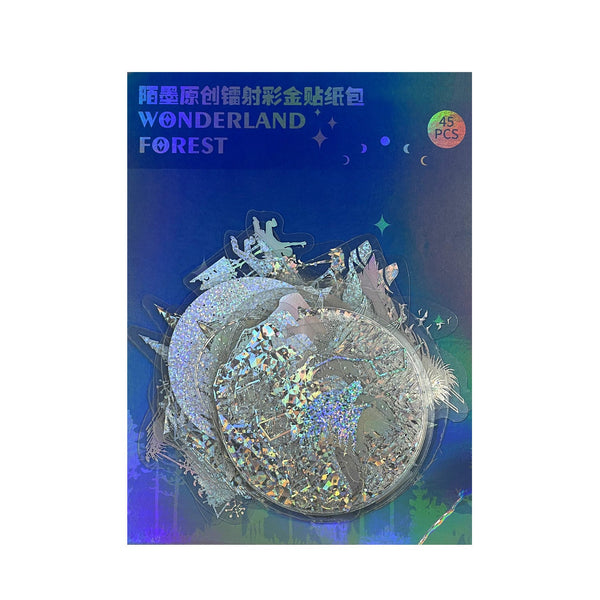 Poppy Crafts Holographic Stickers - Wonderland Forest