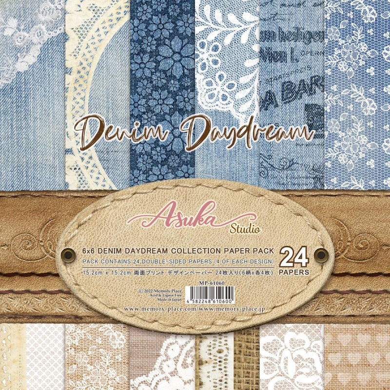 Asuka Studio Double-Sided Paper Pack 6"x 6" 24/Pk - Denim Daydream*