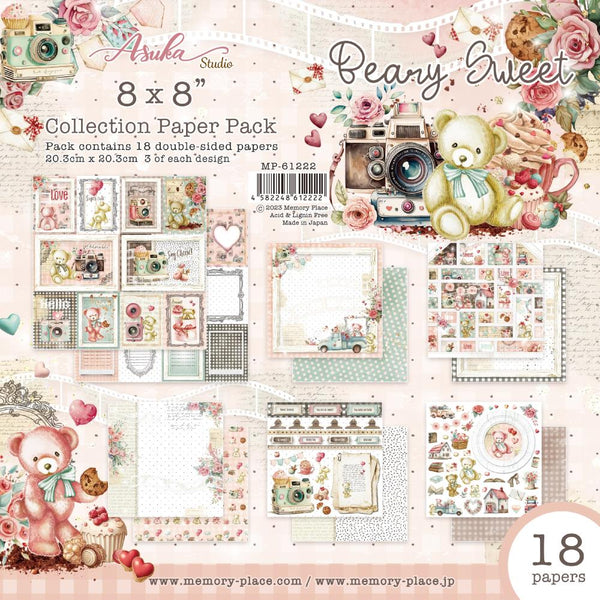Asuka Studio Double-Sided Paper Pack 8"X8" 18 pack  Beary Sweet