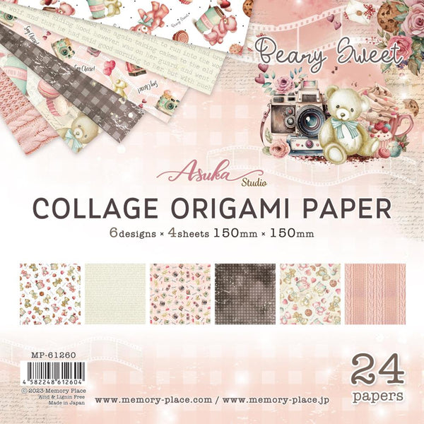 Asuka Studio Collage Origami Paper 6"X6" 24/Pkg Beary Sweet