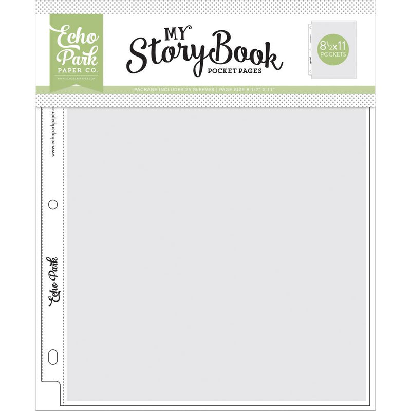 Echo Park - My Story Book Album Pocket Pages 8.5in x 11in  25 pack  Single Opening*