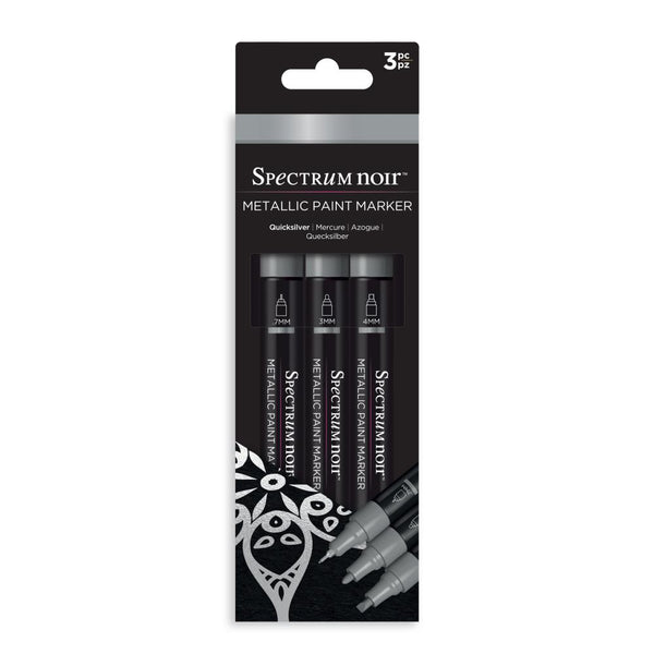 Spectrum Noir Metallic Paint Marker 3 pack - Quicksilver