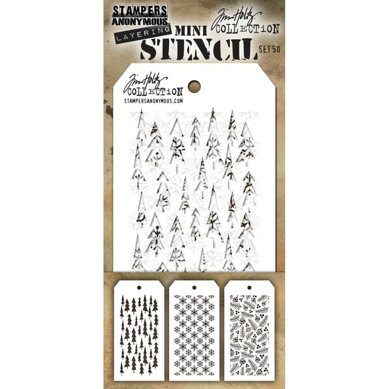 Tim Holtz Mini Layering Stencil Set 3 pack - Set