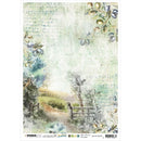 Studio Light Jenine's Mindful Art New Awakening Rice Paper Sheet A4 - NR. 09, Country Road/Olive Branches