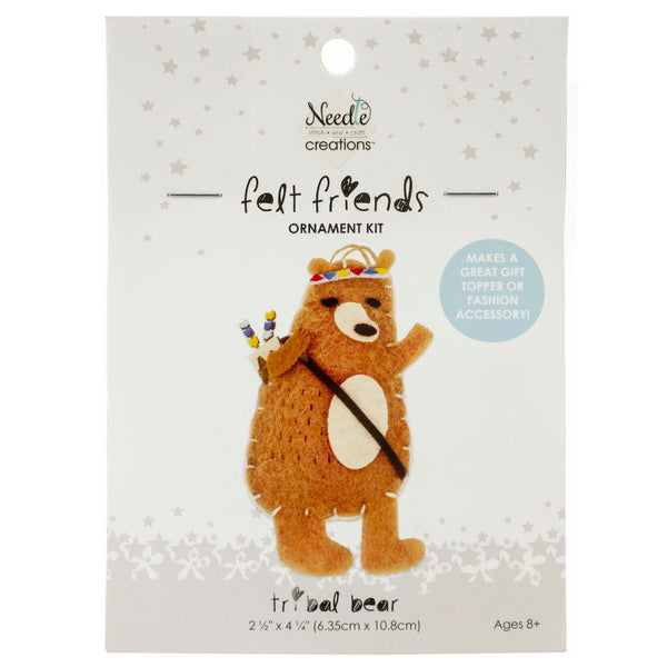 Fabric Editions Needle Creations Felt Ornament Kit - Tribal Bear*
