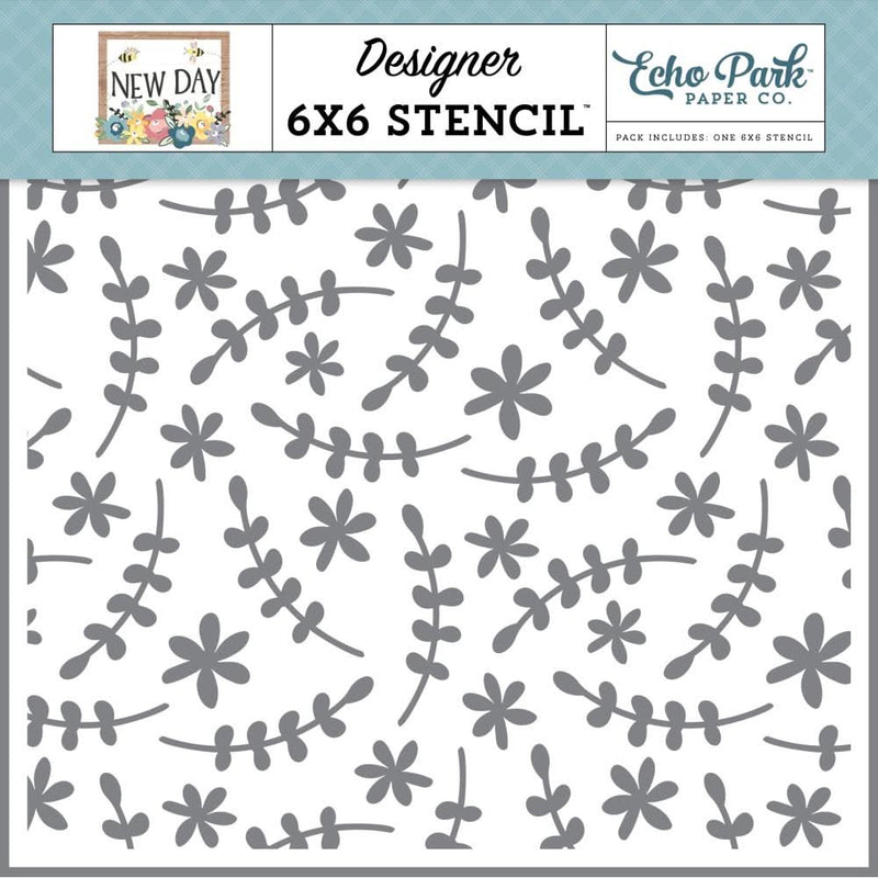 Echo Park Stencil 6"X6" - Springtime Florals*