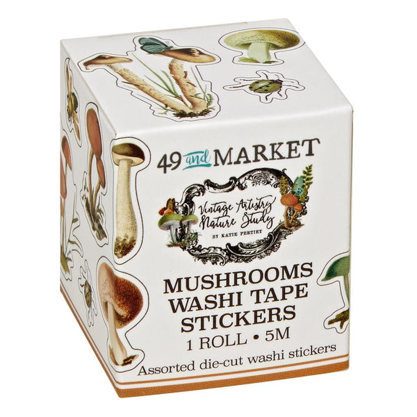 49 And Market Washi Sticker Roll Nature Study Mushrooms