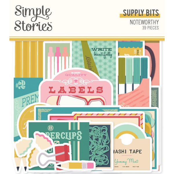 Simple Stories Noteworthy Bits & Pieces Die-Cuts 39/Pkg Supply*