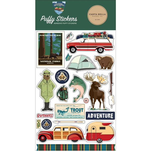 Carta Bella Outdoor Adventures Puffy Stickers