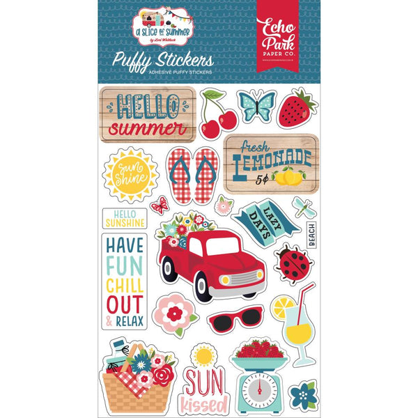 Echo Park A Slice Of Summer Puffy Stickers