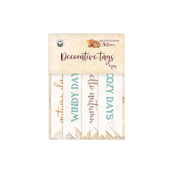 P13 The Four Seasons-Autumn Double-Sided Cardstock Tags 7 pack - #02*