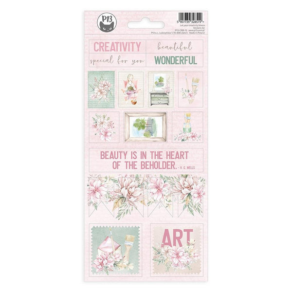 P13 Let Your Creativity Bloom Cardstock Stickers 4"x 9" #02