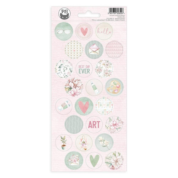 P13 Let Your Creativity Bloom Cardstock Stickers 4"x 9" #03*