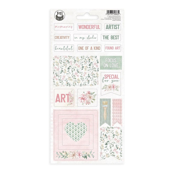 P13 Let Your Creativity Bloom Chipboard Stickers 4"x 8" #01*